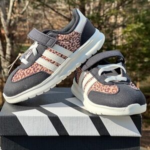 Adidas Run 70s Toddler Kids Leopard Animal Print Casual Sneaker 10C Youth GS NEW